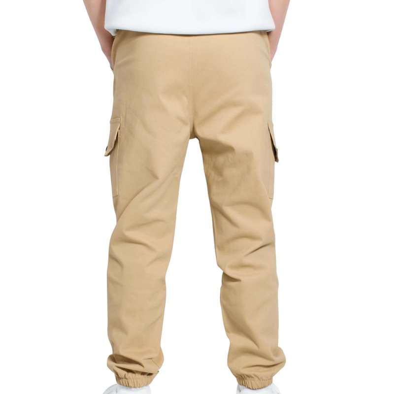 Kids Boys Cargo Pants with Elastic Waist for School and Daily Wear