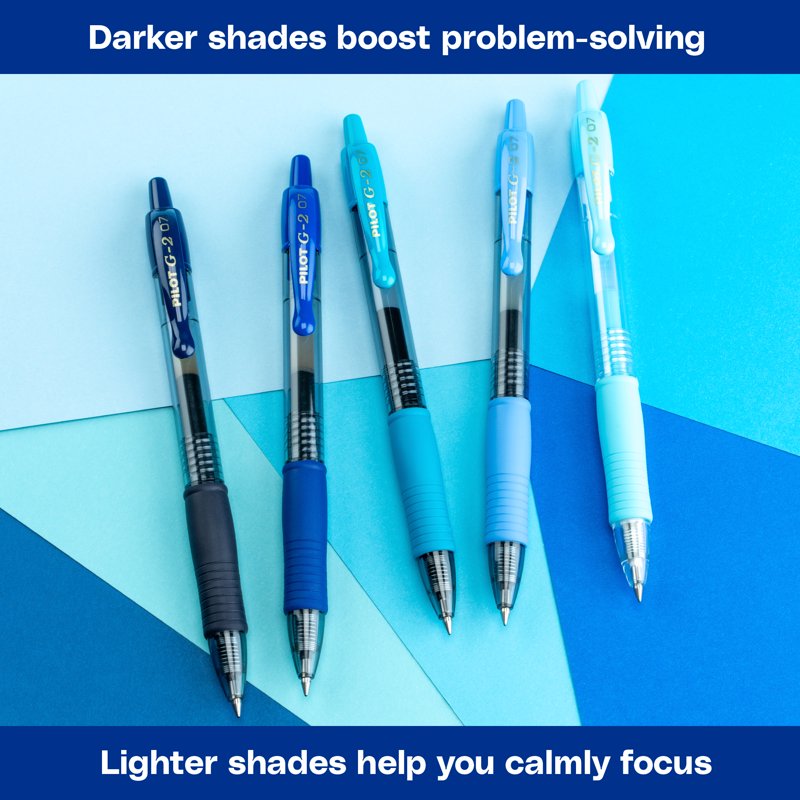 Pilot G2 Blue Premium Gel Pens, Fine Point – 5 Count (Variation: Blue)