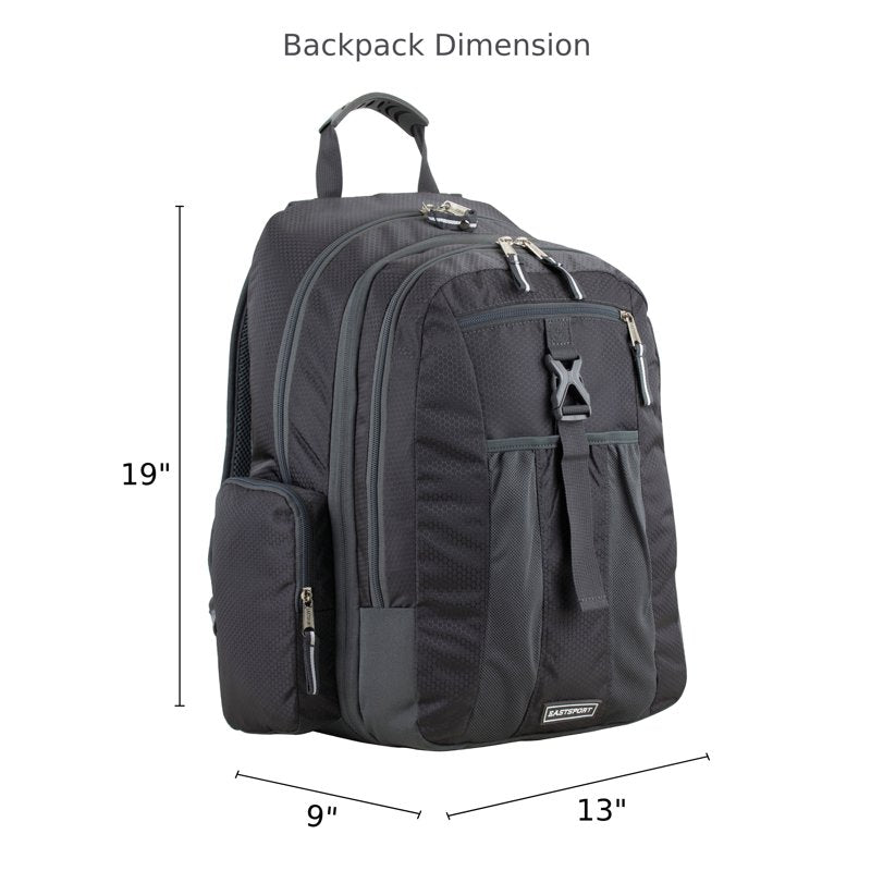 Unisex 19-Inch Expandable Recycled Backpack for School Travel & Sports