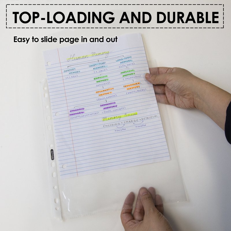 Standard Weight Top Loading Sheet Protectors - 100 Pack