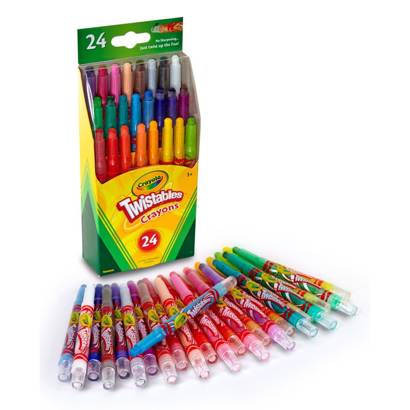 Mini Twistable Crayons Set - No Sharpening, Safe for Kids 3+