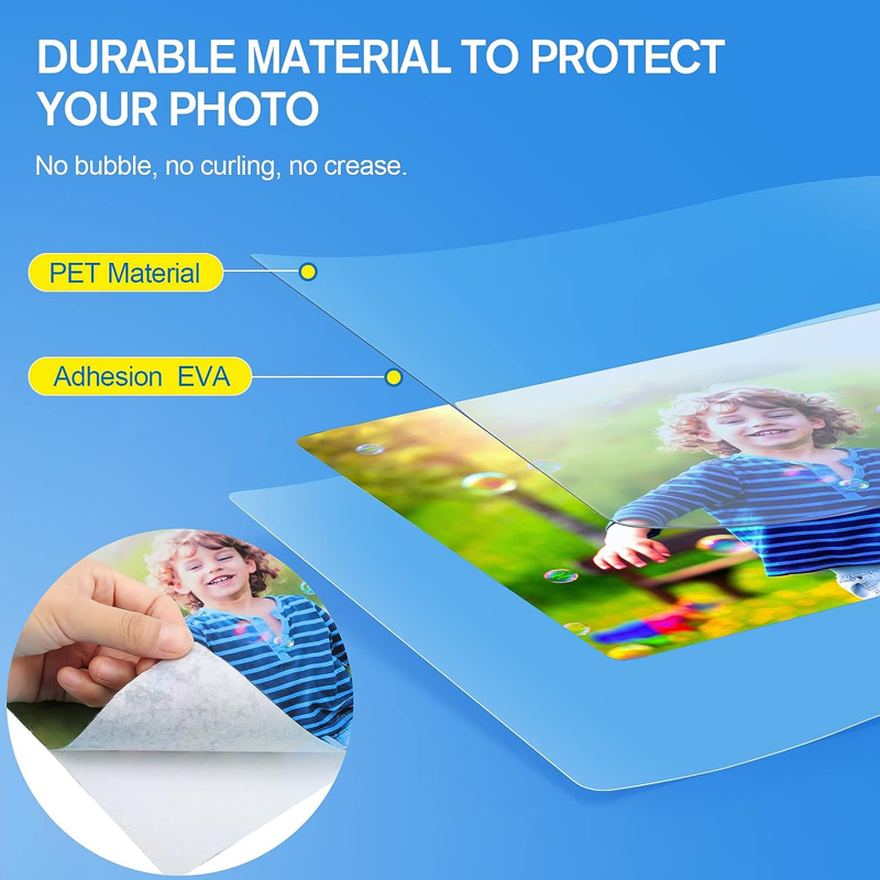 A4 Laminating Sheets 50 Pack, 3 Mil Clear Waterproof Document Protectors