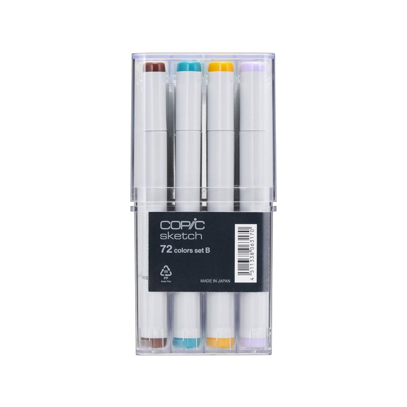 Copic Sketch Markers Set 72 Pieces Double-Ended Art & Drawing Supplies