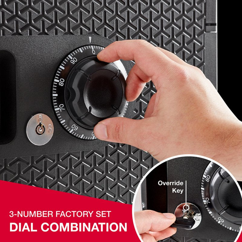 Fireproof Waterproof Security Safe with Digital Lock 0.82 Cu Ft Black