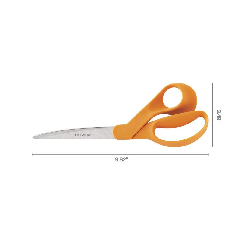 Dressmaker Scissors 9 Inch - Fabric Shears, Orange Handles