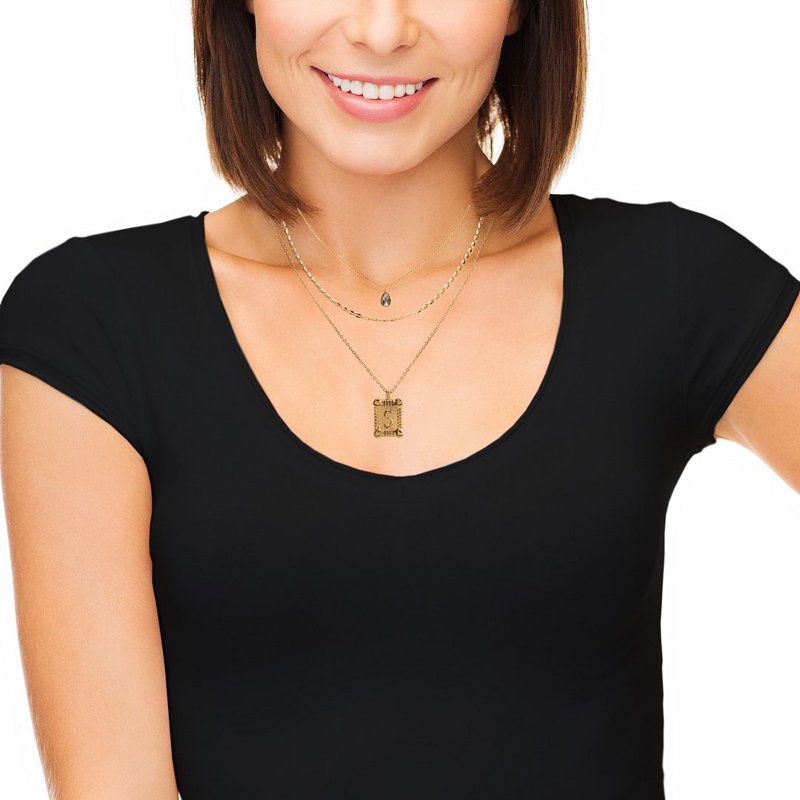 Personalized Gold Letter Necklace Set - Initial Pendant Jewelry for Women