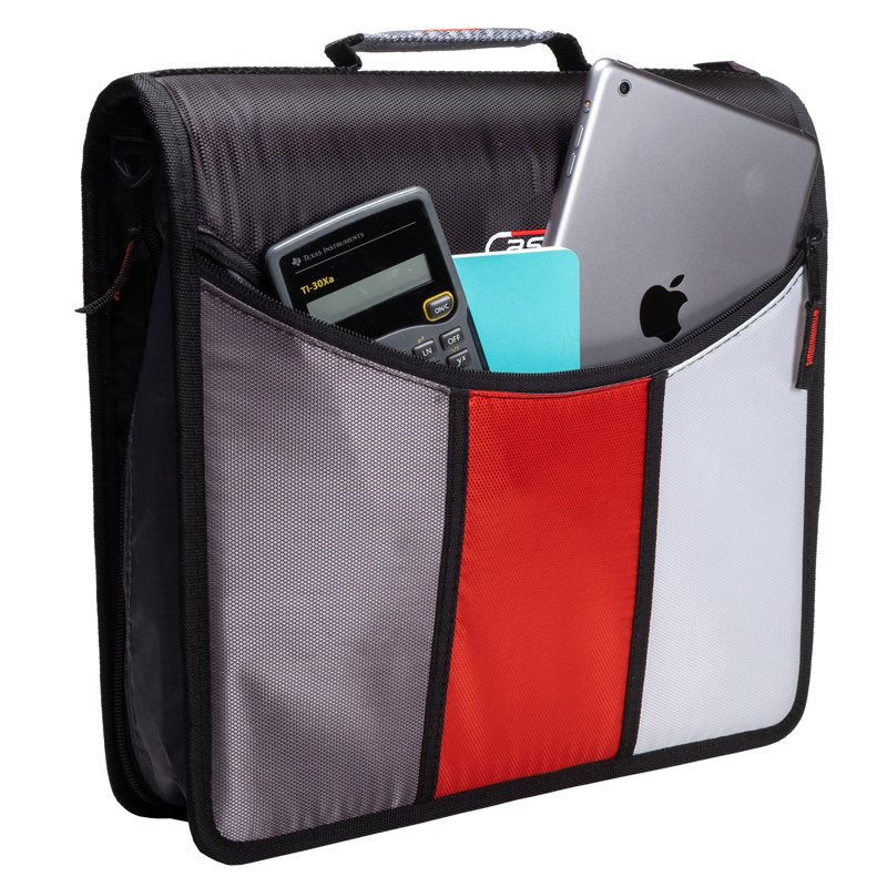 Zip Binder with 5-Subject File, 3-Inch Capacity, Black Organizer