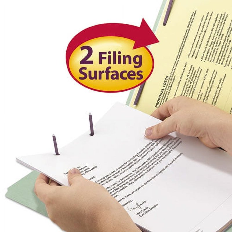 Fastener Folders with SafeShield Coated Fasteners, Letter Size, 25 Per Box