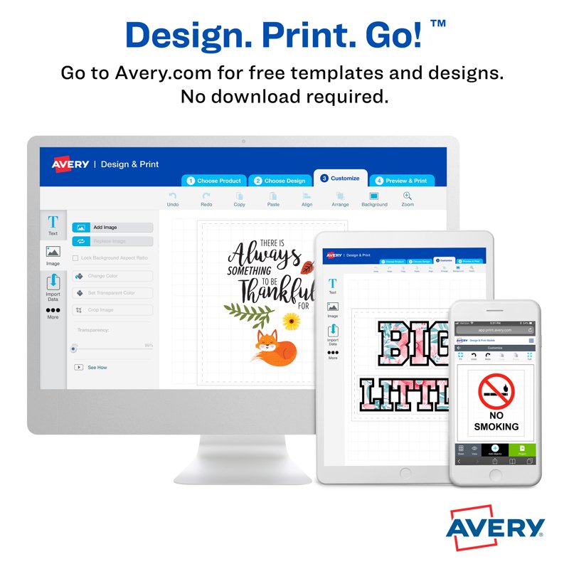 Avery 3.5x5 White Shipping Labels - Laser & Inkjet Printable, TrueBlock, 40 Labels
