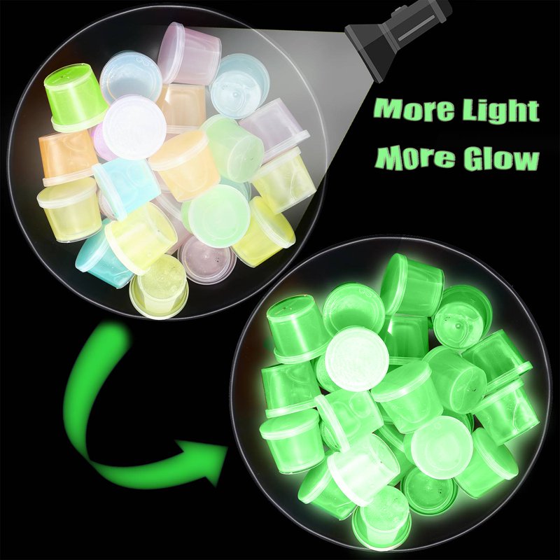 Glow in The Dark Slime 25 Pack - Neon Colors Stress Relief Toy for Kids