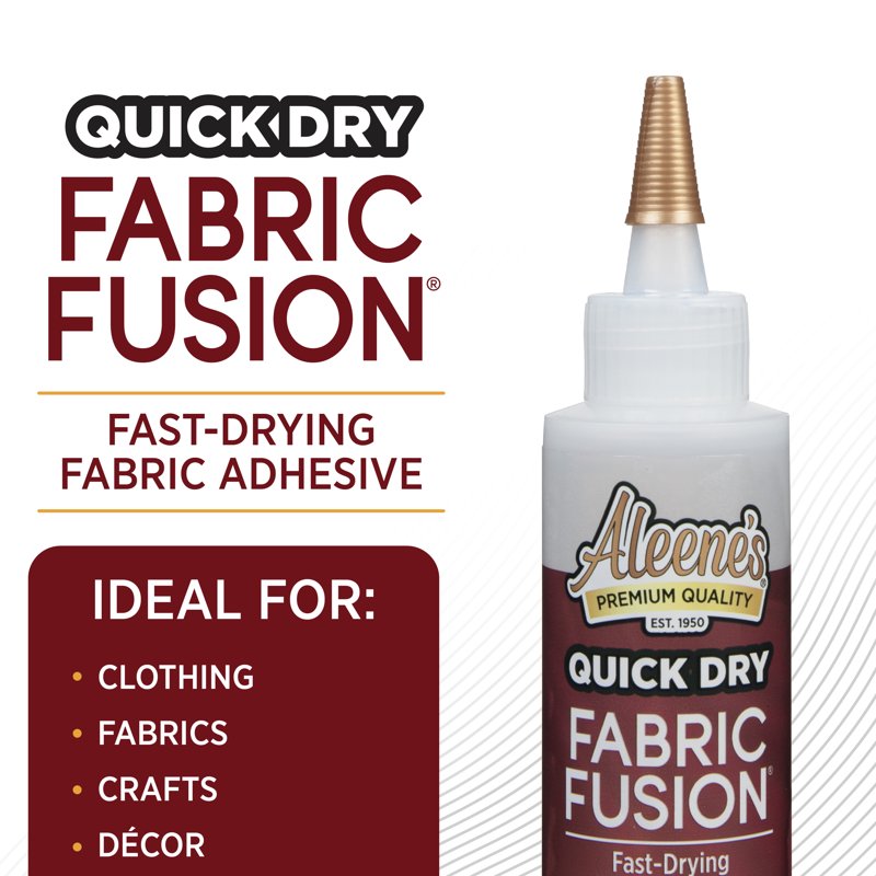 Quick Dry Fabric Glue - Permanent, Washable Adhesive for Textiles 4oz