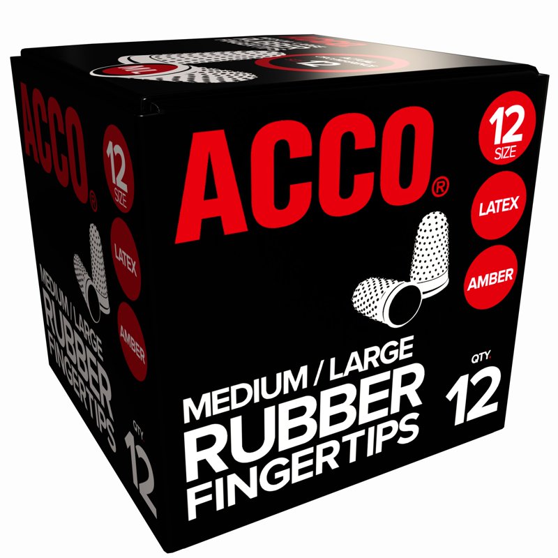 Office Finger Tips Size 12 Medium Large Rubber Grip 12-Box Office Supplies