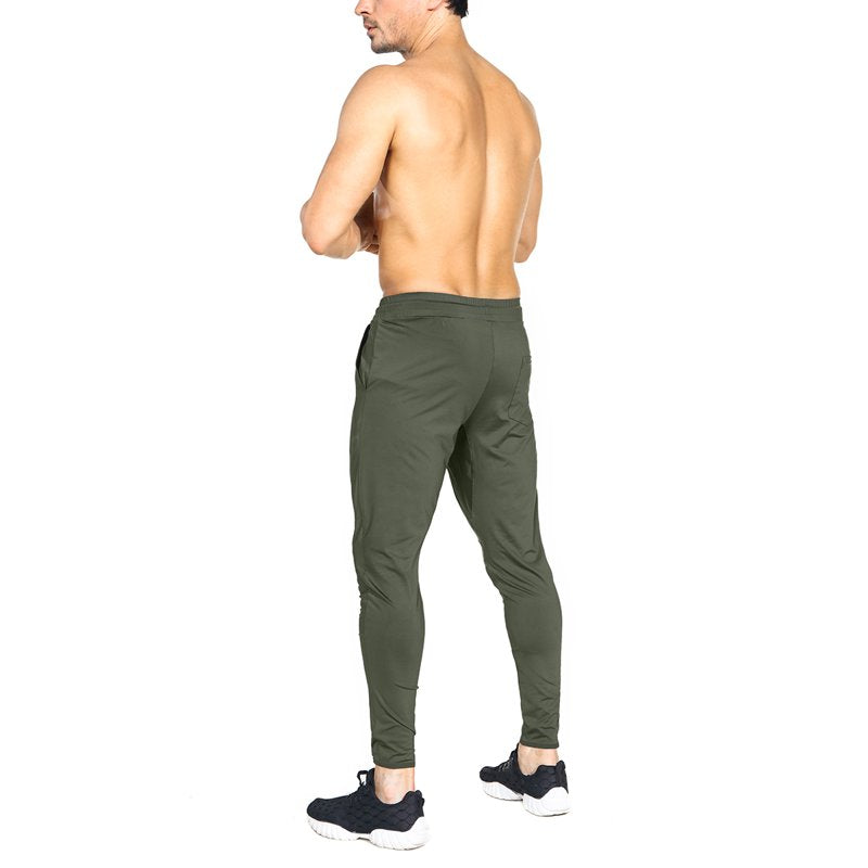 Men's Lightweight Stretch Gym Joggers with Zip Pocket - Athletic Sweatpants