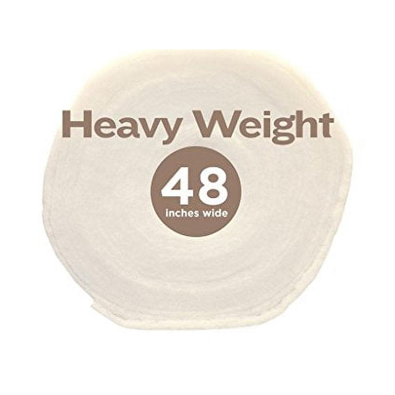 Heavy-Weight Polyester Quilt Batting Roll 48" x 22 Yards for Quilting & Upholstery