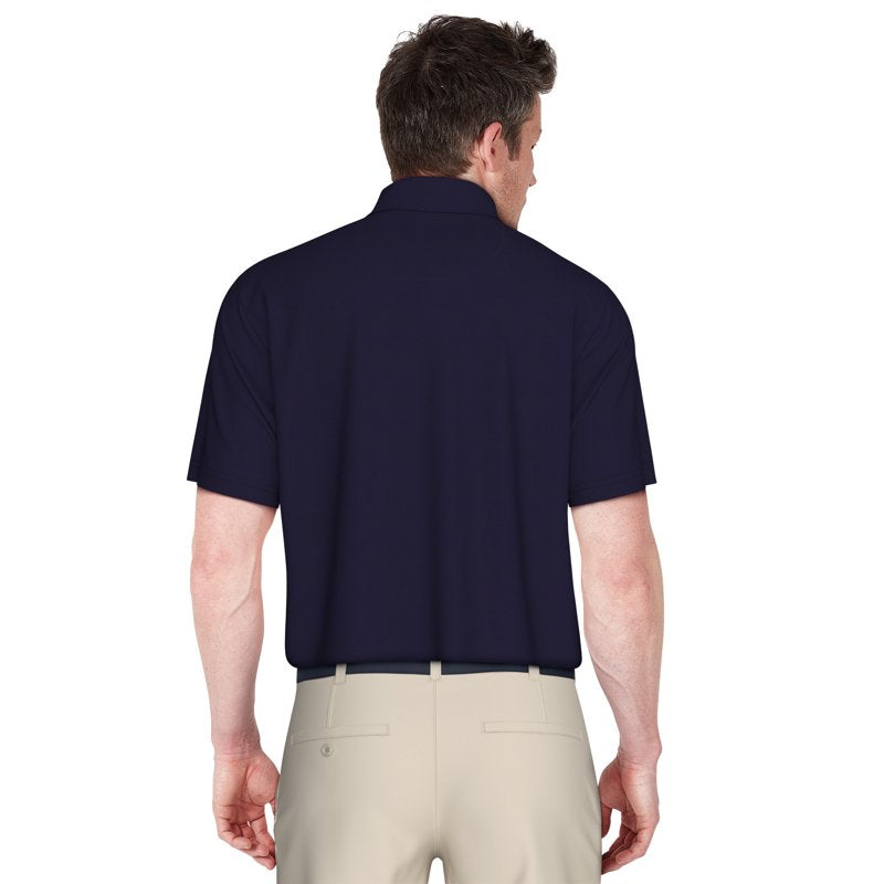 Men's Golf Polo Shirt with UV Sun Protection & Moisture Wicking - Asymmetric Chest Stripe