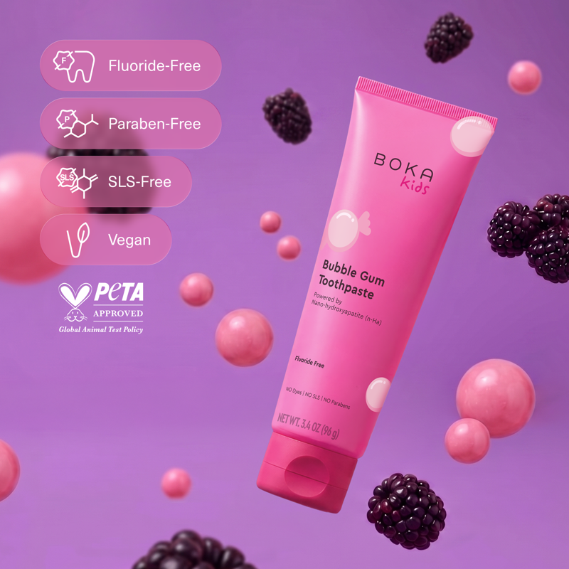 Kids Bubblegum Fluoride-Free Toothpaste with Nano-Hydroxyapatite 3.4oz