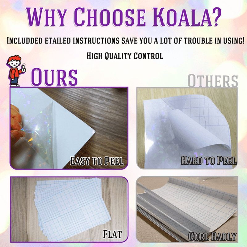 Rainbow Holographic Self-Adhesive Laminating Sheets A4 - 20 or 60 Sheets