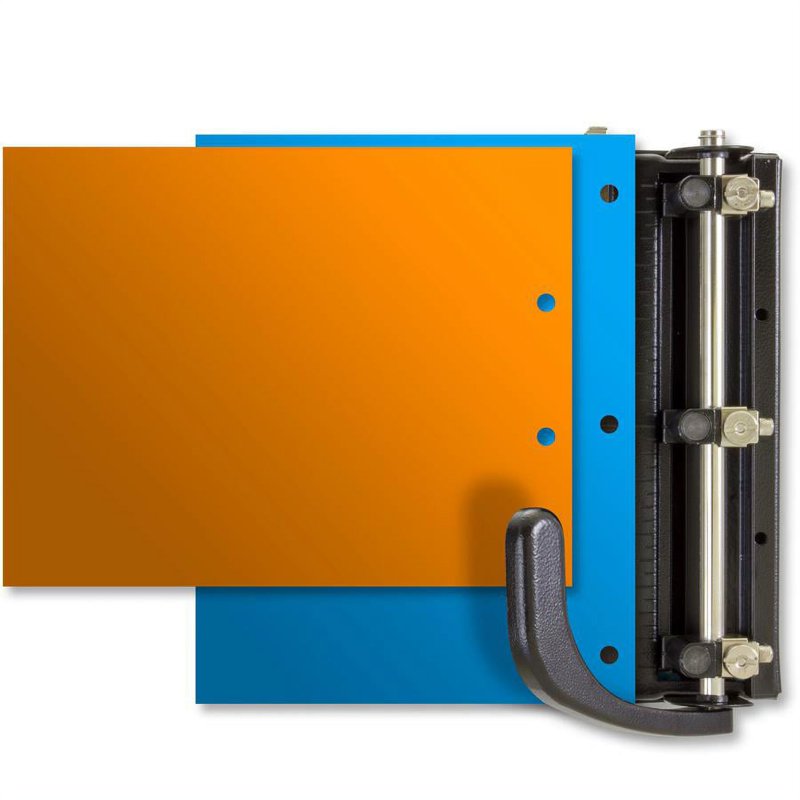 Adjustable 2/3-Hole Punch, 32 Sheet Capacity, Ergonomic Paper Punch with Guide & Chip Tray