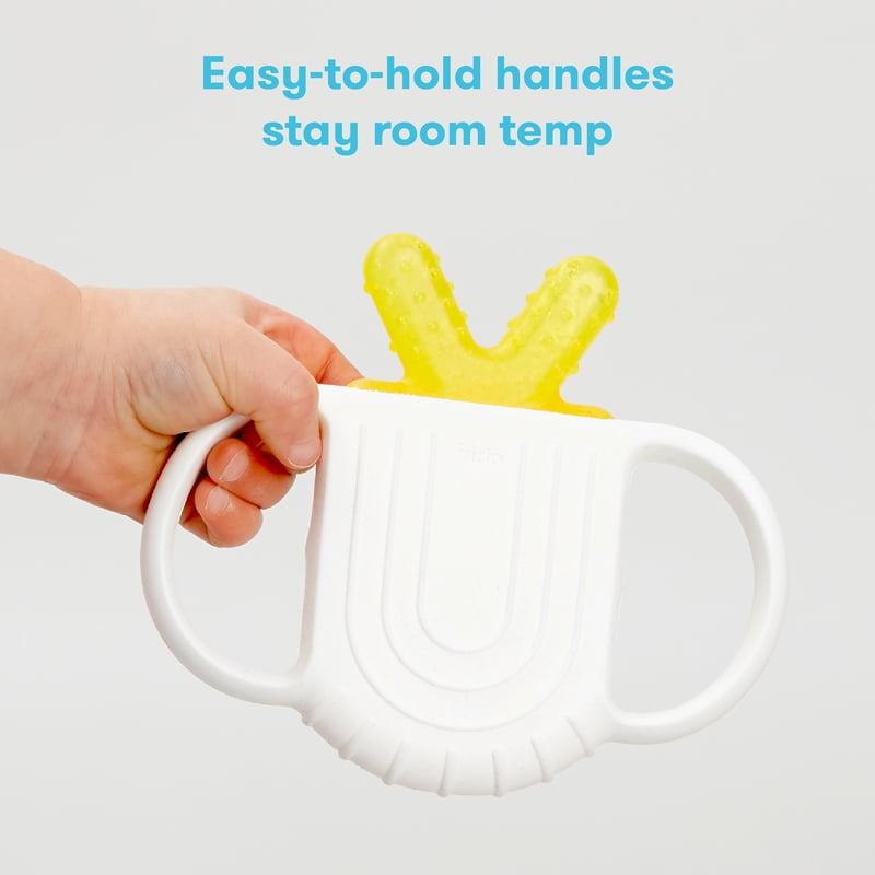 Baby Teething Toy Set with Stay-Warm Handle and Double-Sided Silicone Massagers — 2 Pack