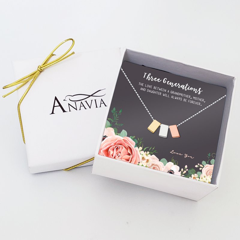 Dainty Jewelry Gift Set for Mom Grandma Daughter - Multi-Color Cube or Infinity Rings