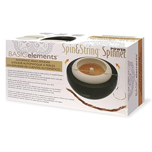 Bead & Jewelry Stringing Spinner - Fast Seed Bead Threading Tool with 3 Cups & Needles