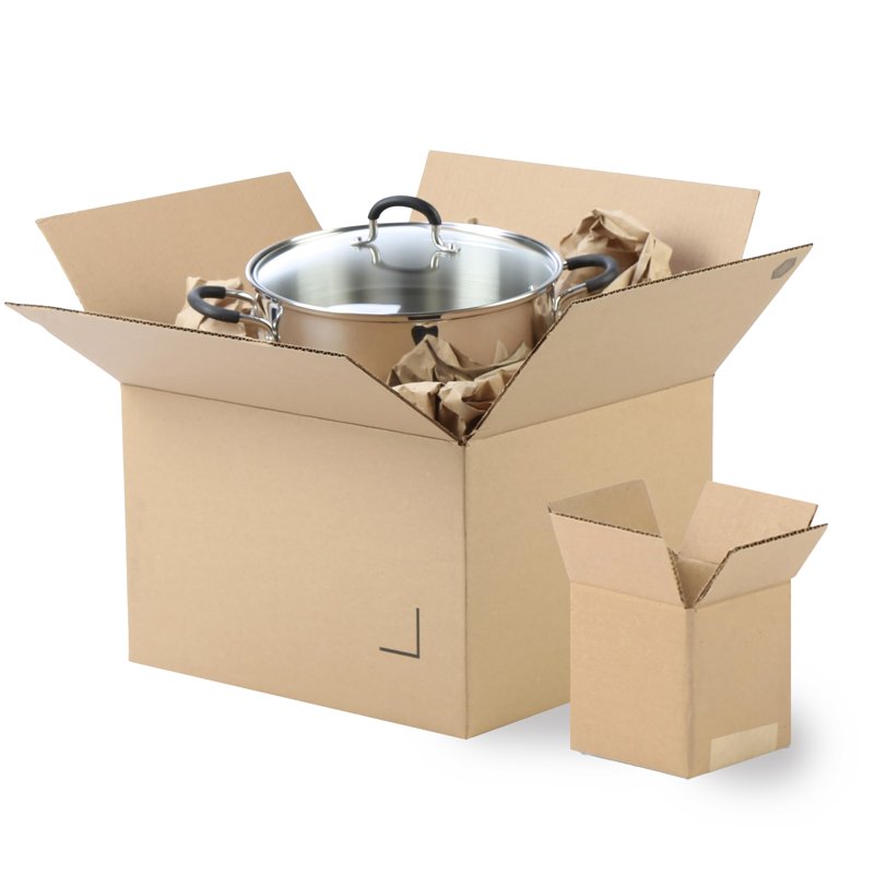 Corrugated Shipping & Moving Boxes - Eco-Friendly Kraft Cardboard Pack of 25