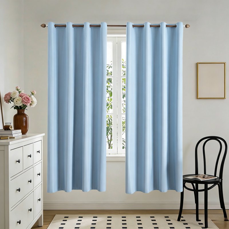 Blackout Insulated Curtain for Window - Light Control & Privacy, 59x63in