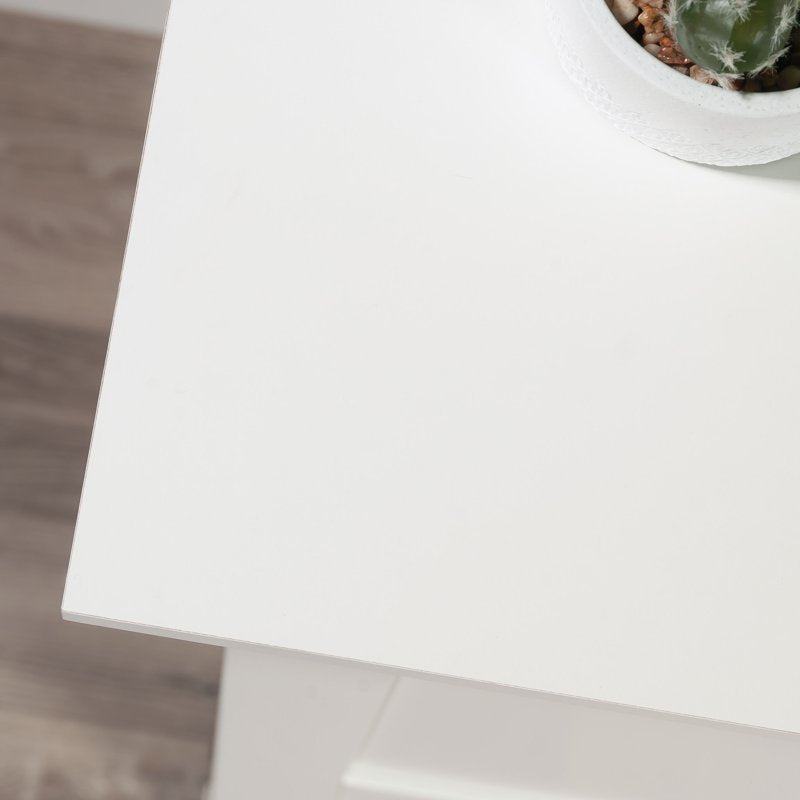 White Craft & Sewing Armoire with Drop Leaf Work Surface