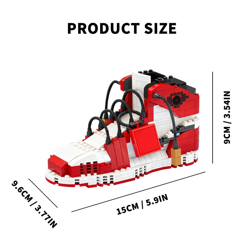 Basketball Shoe Building Blocks Set - Mini Bricks Collectible Toy for Kids & Adults