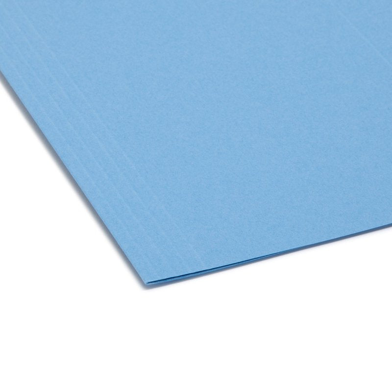 Filing Folders with Built-In Reinforced Tabs - Letter Size, Blue, 20 Pack