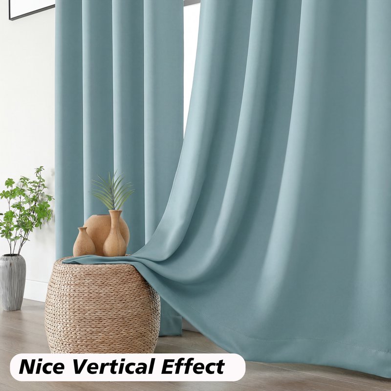 Blackout Curtains 2 Panels Thermal Insulated Light Blocking Window Drapes