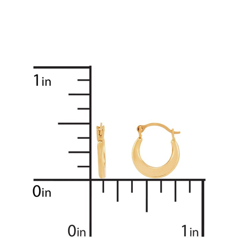 Kids 10K Yellow Gold Hoop Earrings - Hollow Round Hoop Jewelry for Girls