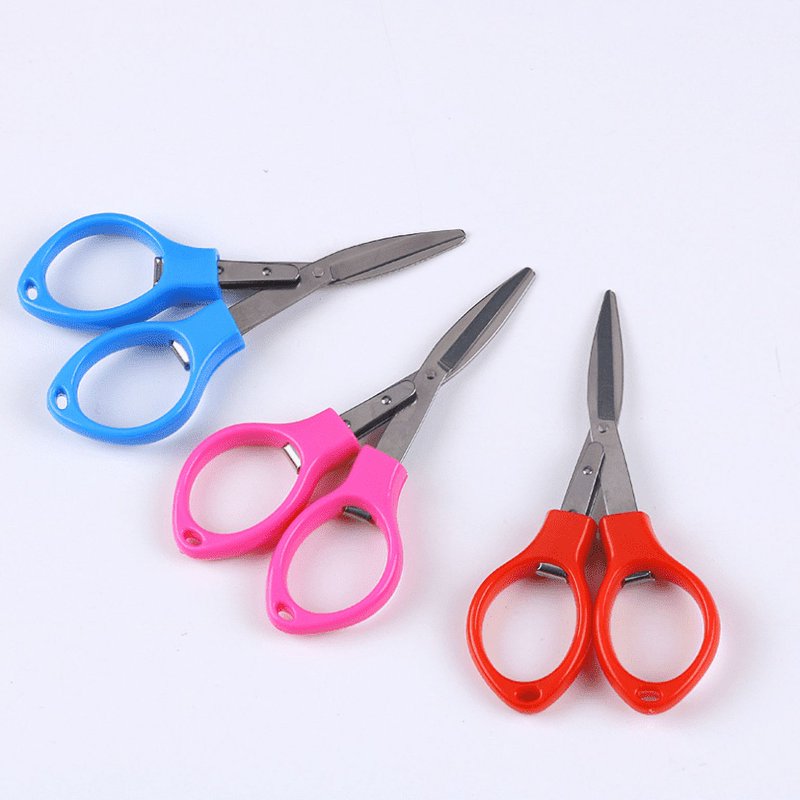 Mini Folding Stainless Steel Scissors Set - 6 Pack, Child Safe, Travel & Home Use