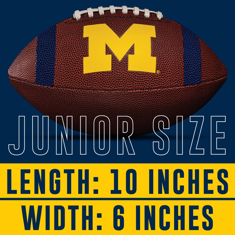 Kids NCAA Junior Football - Michigan Wolverines 8.5-Inch Youth Football with Team Logos