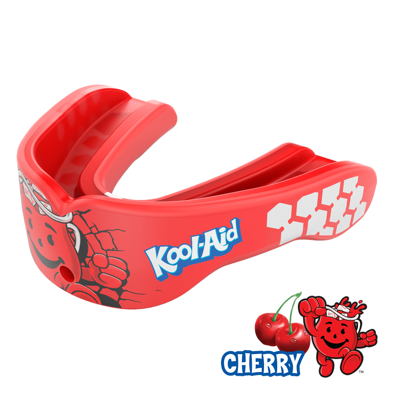 Youth Gel Max Mouthguard with Kool-Aid Cherry Print for Sports Protection