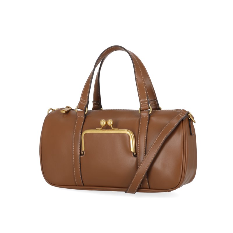 Women's Faux Leather Frame Satchel Handbag - Multiple Colors