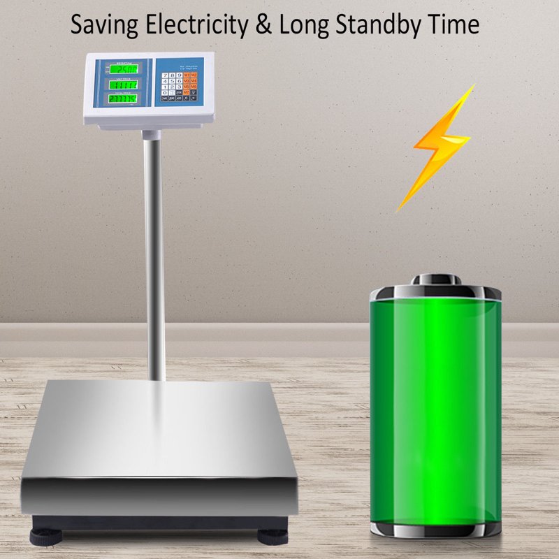 Digital Postal Floor Scale 660lbs Capacity Heavy Duty Industrial Weighing Platform