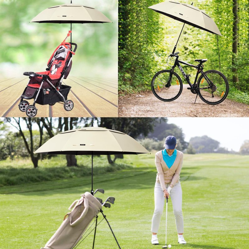 Oversized UV Protection Golf Umbrella with Auto Open Vented Canopy Windproof Sun Rain