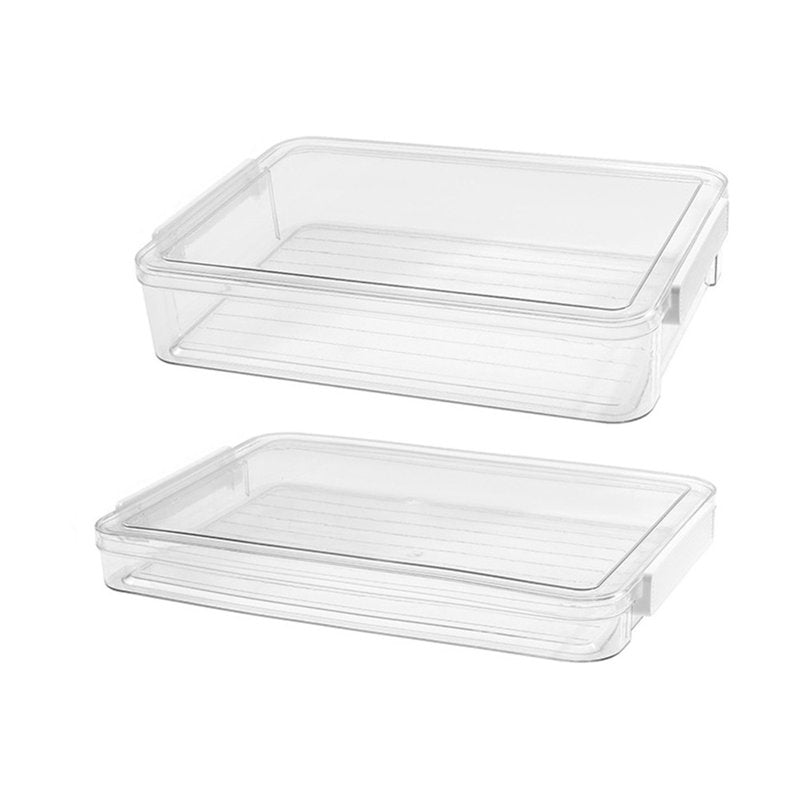 A4 Document Storage Box Office File Organizer Stackable Clear Plastic