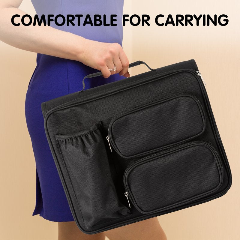 2-Inch Zipper Binder with 3 Rings and Multi-Pocket Organizer for Students and Professionals