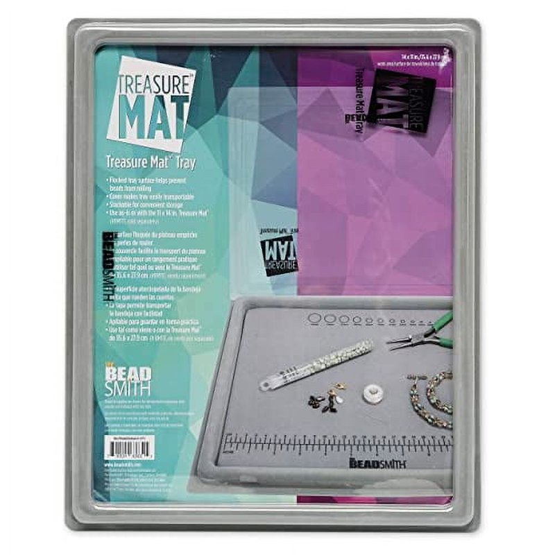 Jewelry Making Bead Tray for Treasure Mat - 11 x 14 Inches with Cover