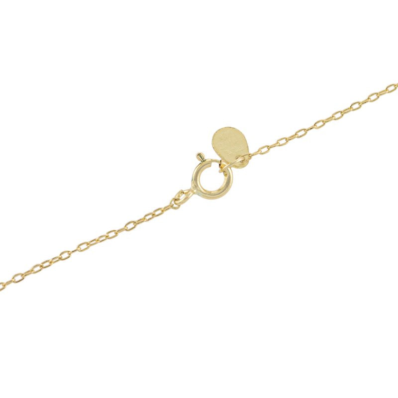 Open Circle Pendant Necklace with Cubic Zirconia in Gold Over Sterling Silver - 16 Inch + 2 Inch Extender