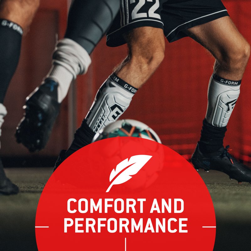 G-Form Pro-S Vento Soccer Shin Guards - Adult XL, White