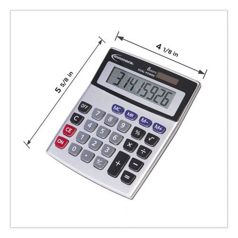 Desktop Calculator Dual Power 8-Digit LCD Pack of 2, 5 or 10