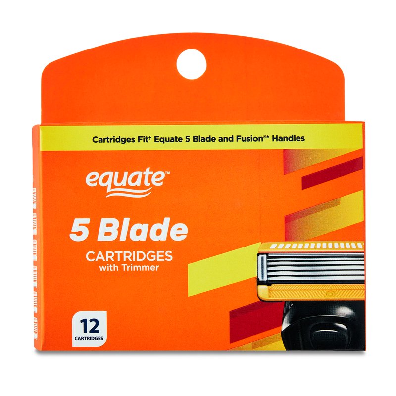 Men's 5 Blade Razor with Trimmer Refill Bundle - Close Shave & Grooming