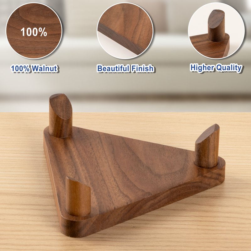 Walnut Display Stand for Sports Balls – Basketball, Football, Soccer, Volleyball Organizer
