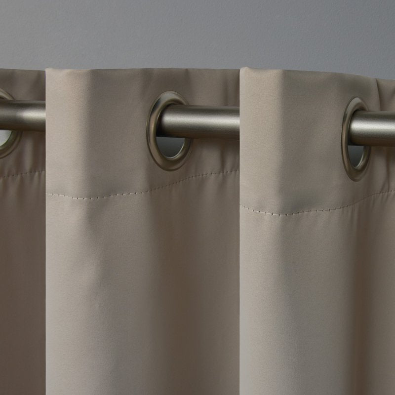 Blackout Grommet Top Curtain Panel Pair - Insulated Room Darkening Drapes