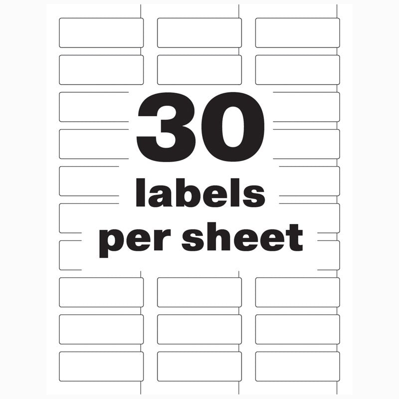 Durable White Asset Tag Labels 3/4" x 2" - Waterproof & Tear Resistant, 240 Labels