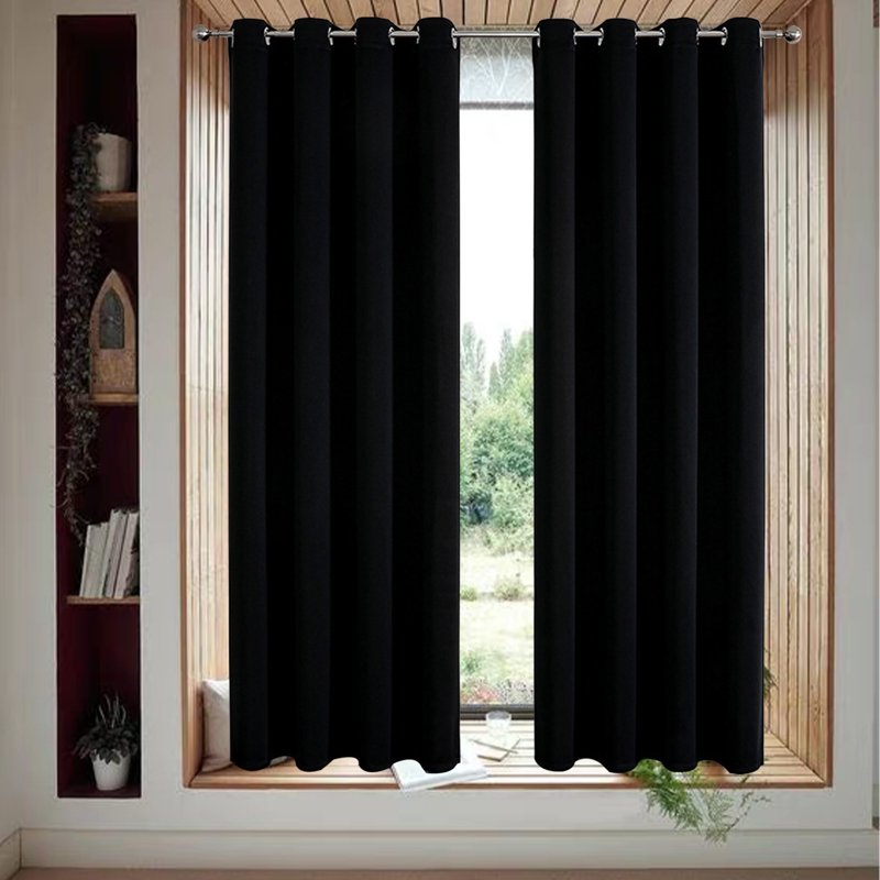 Blackout Thermal Insulated Window Curtains Set of 2 - Room Darkening Drapes for Living Room & Bedroom