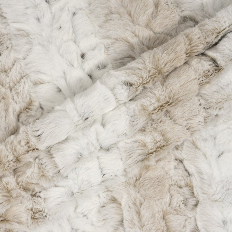 Fleece Fabric 1.5 Yards Twotone Furcream Quilting Sewing Material 60" Wide